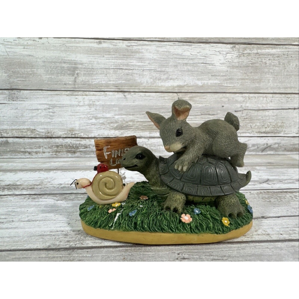 Charming‎ Tails Fitz & Floyd Steady Wins The Race Turtle Bunny Rabbit